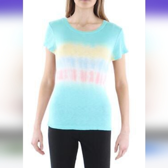 Tops - Anthropologie - NEW Maronie Tie Dye Knit Pullover T-Shirt Blue Ribbed Top​​​